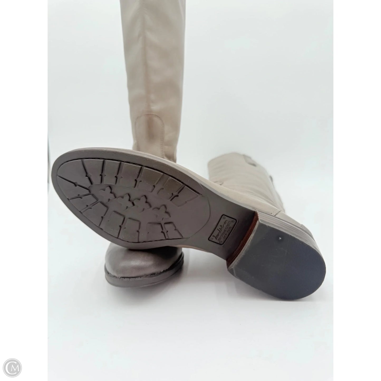 Boots Mid-calf Heels By Sam Edelman In Grey, Size: 8.5