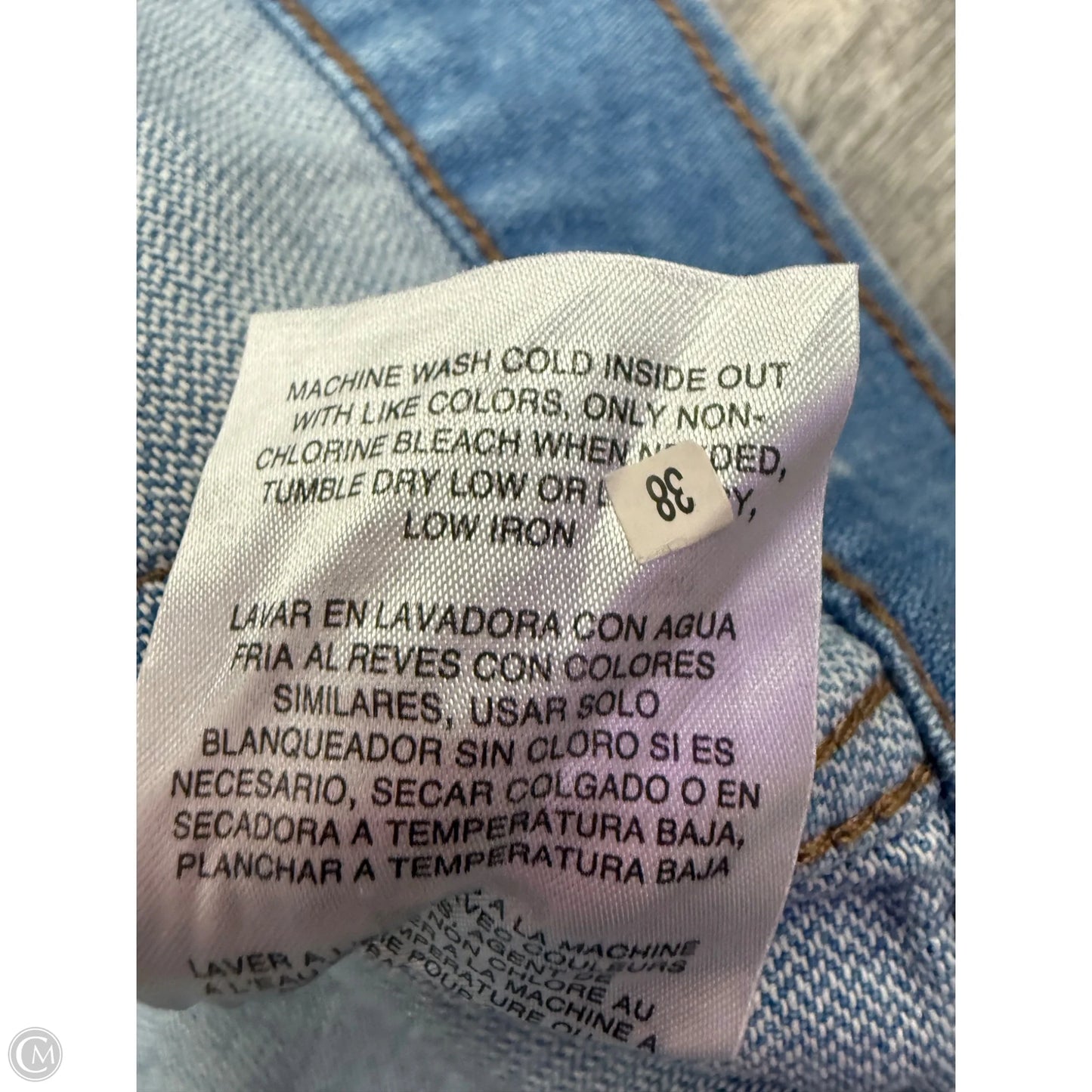 Jacket Denim By Wrangler In Blue Denim, Size: M