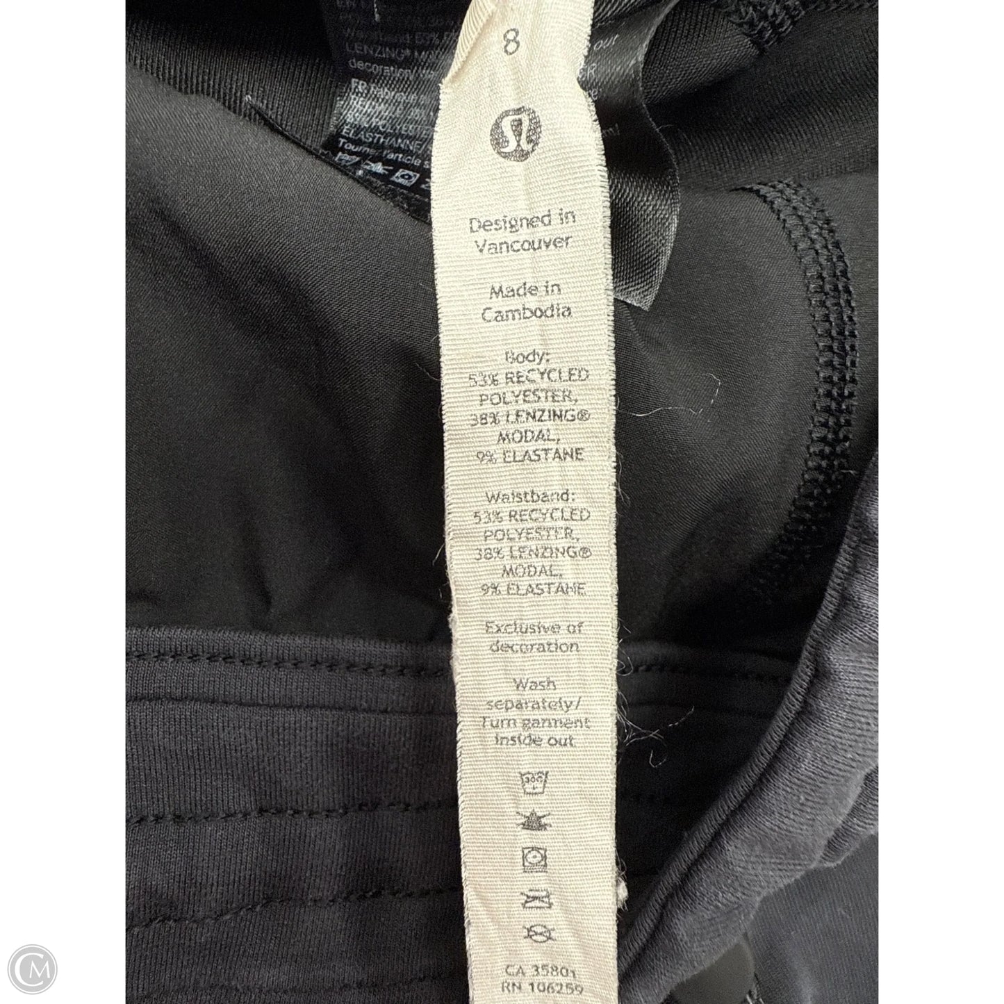 Athletic Shorts By Lululemon In Black, Size: 8