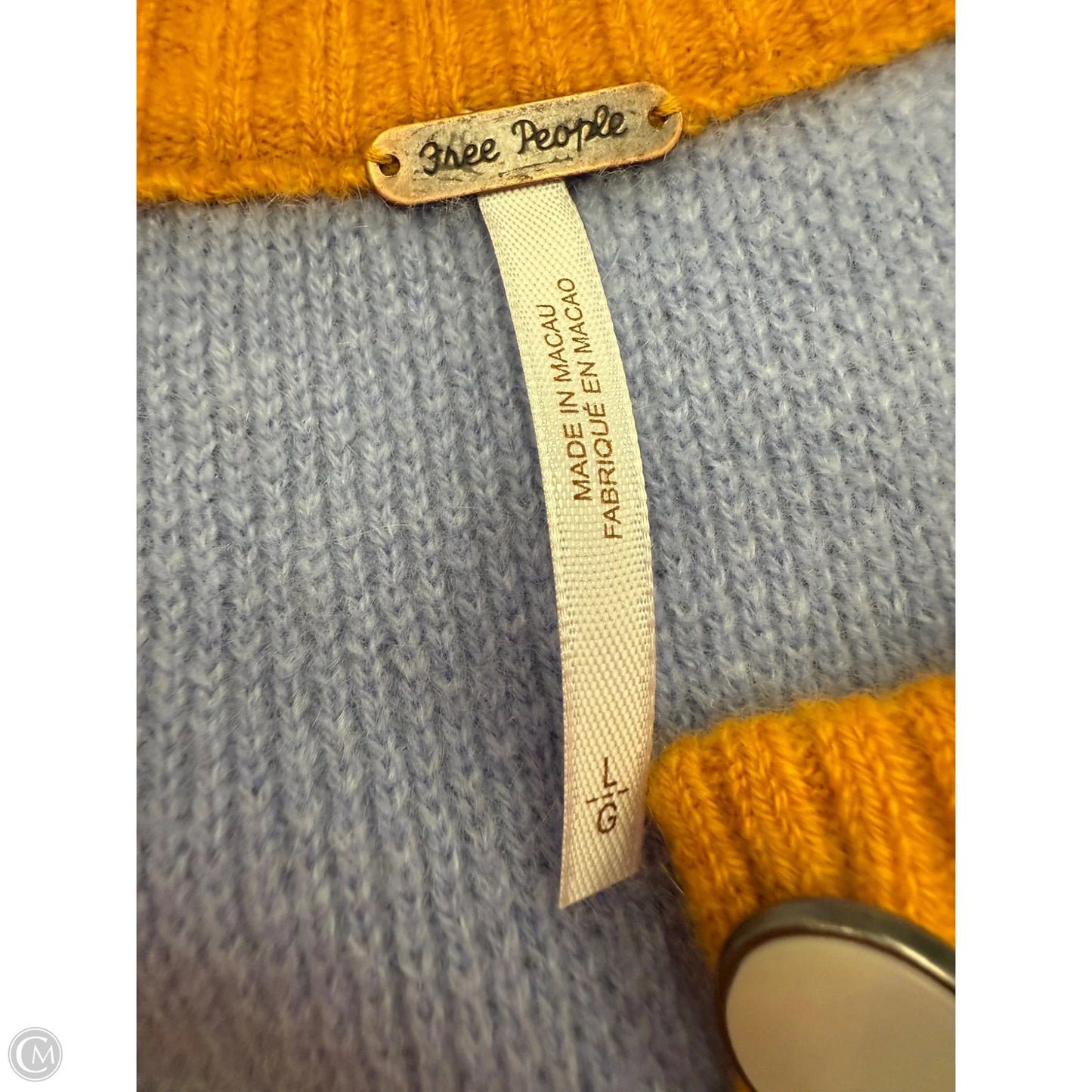 Vest Faux Fur & Sherpa By Free People In Purple & Yellow, Size: L