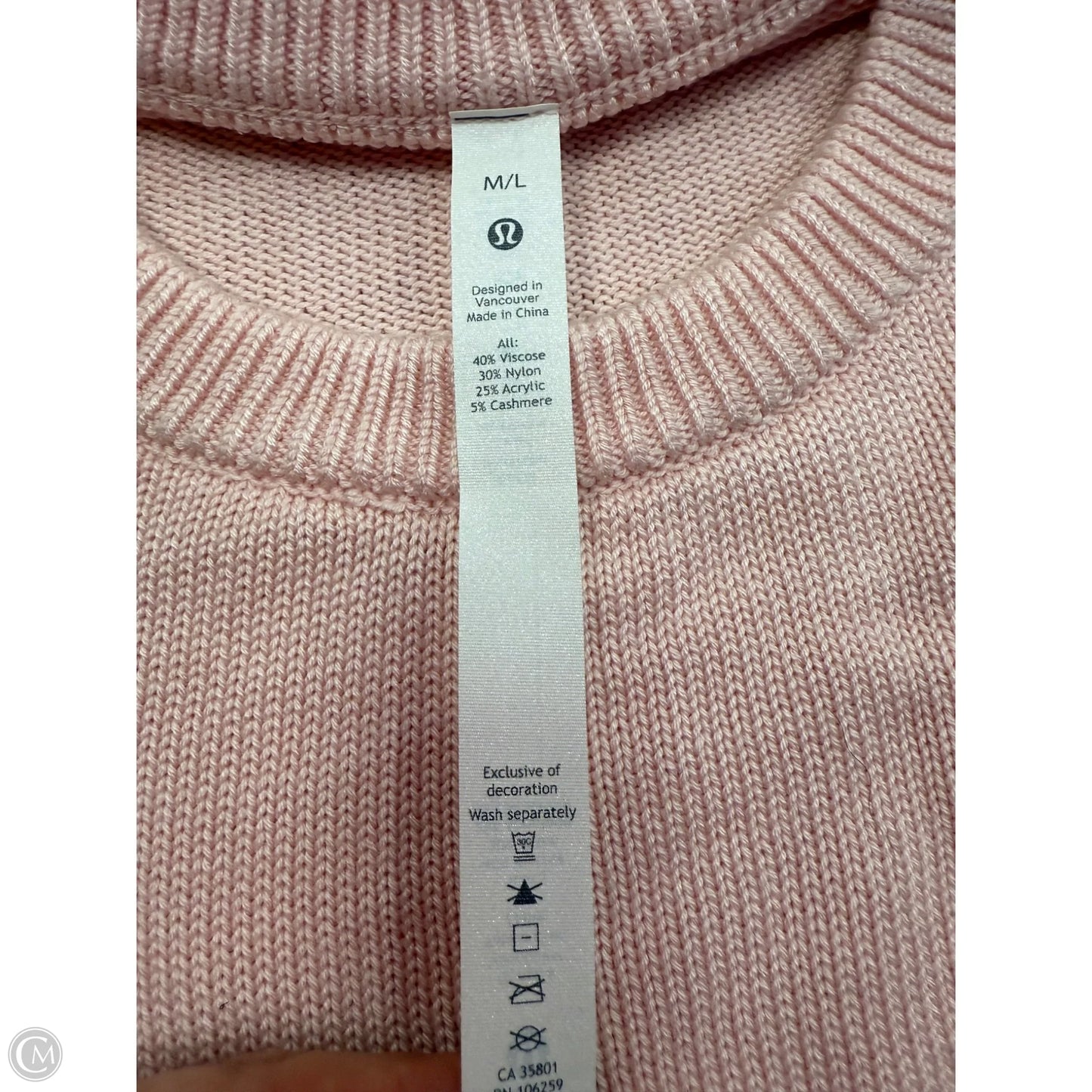 Sweater By Lululemon In Pink, Size: M