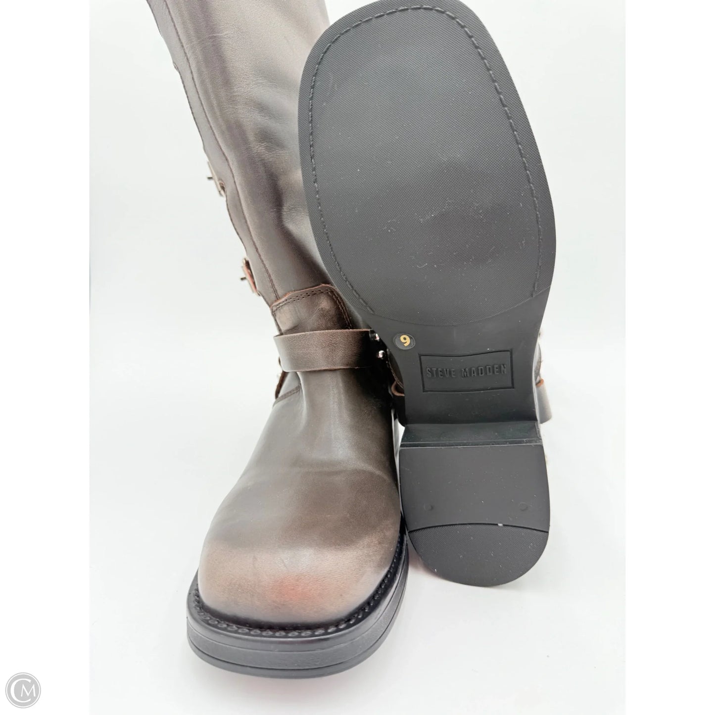 Boots Mid-calf Heels By Steve Madden In Brown, Size: 9