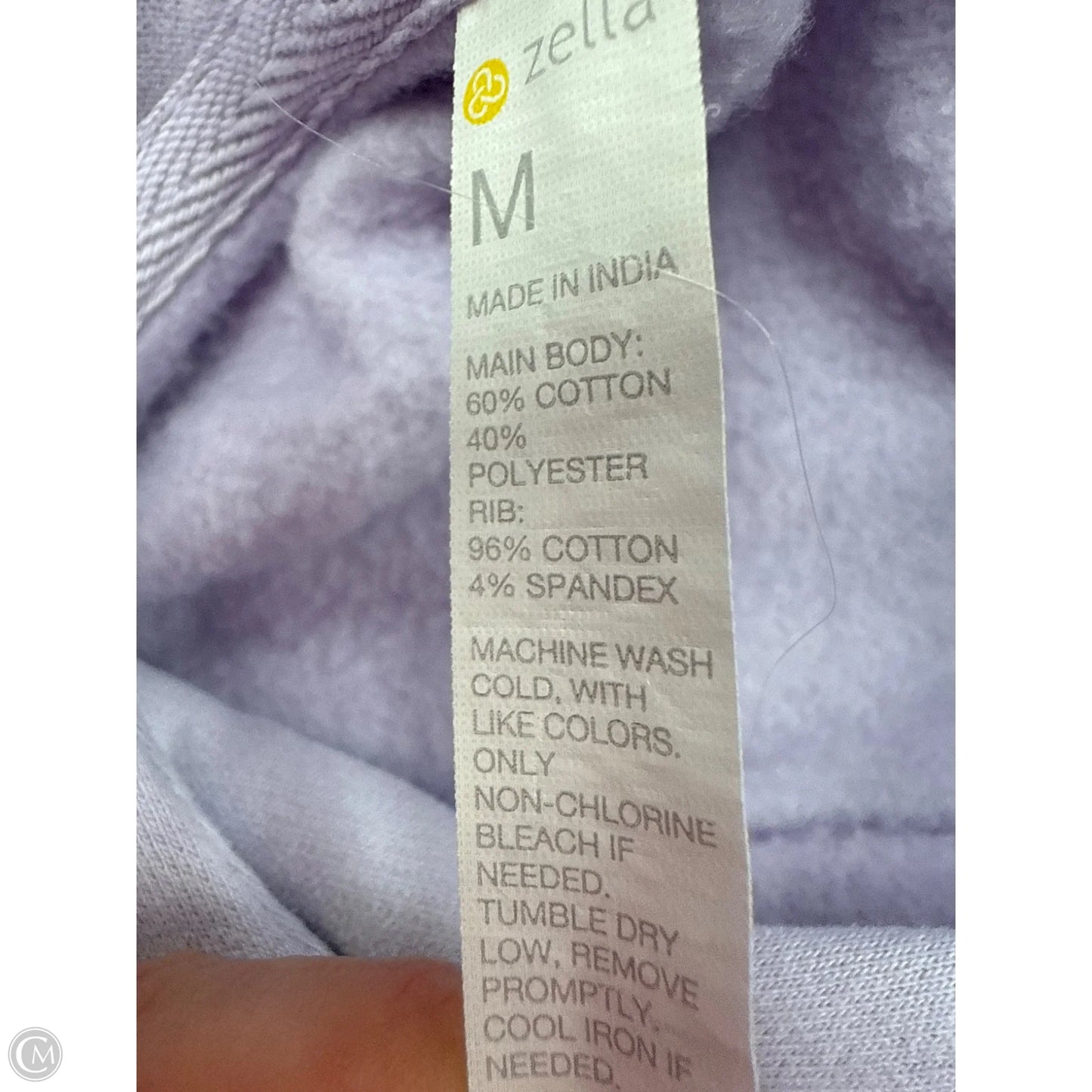 Athletic Sweatshirt Hoodie By Zella In Purple, Size: M