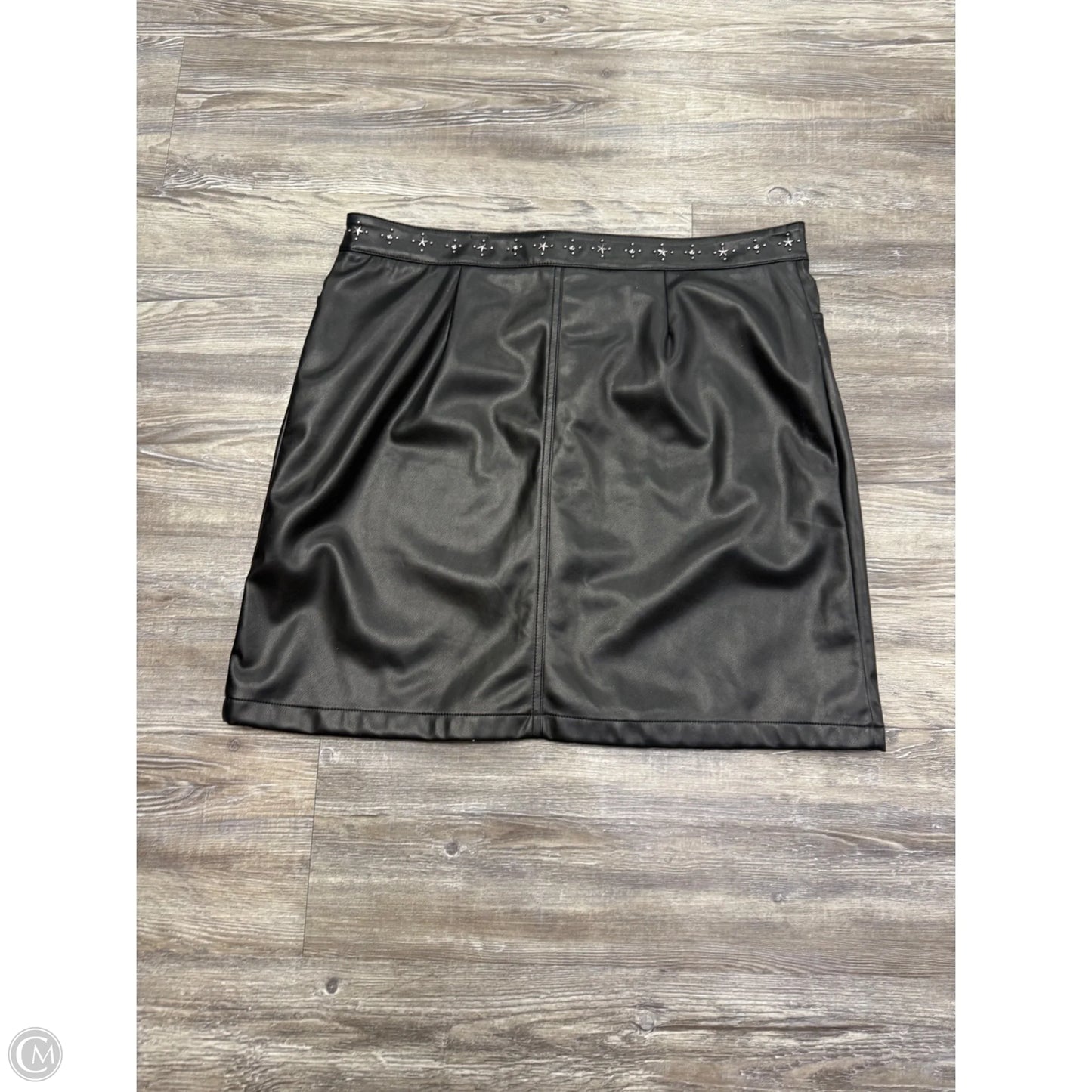 Skirt Designer By Karl Lagerfeld In Black & Silver, Size: 12
