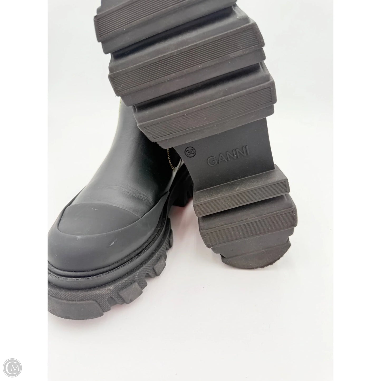Boots Ankle Heels By Ganni In Black, Size: 5.5