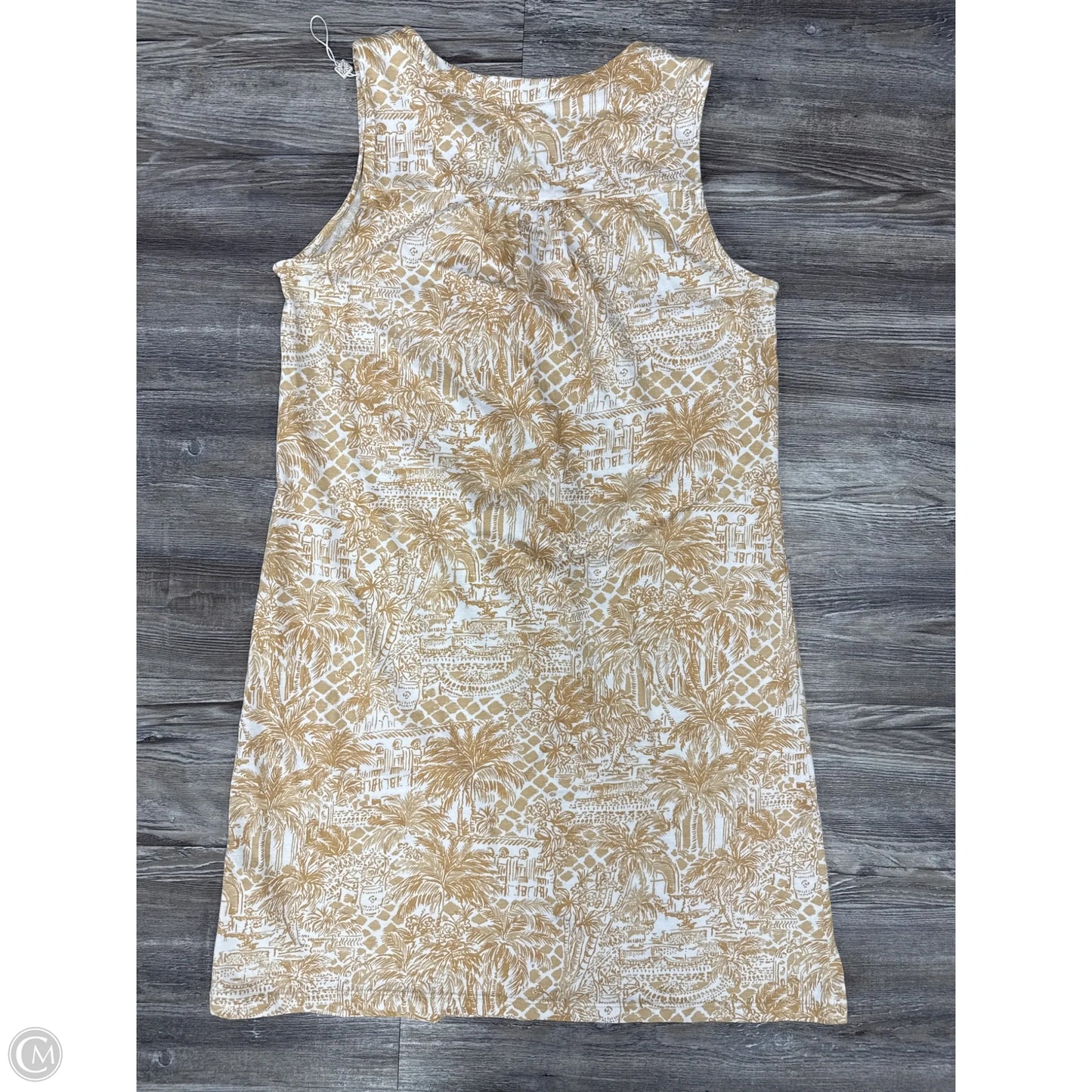 Dress Designer By Lilly Pulitzer In Tan & White, Size: S
