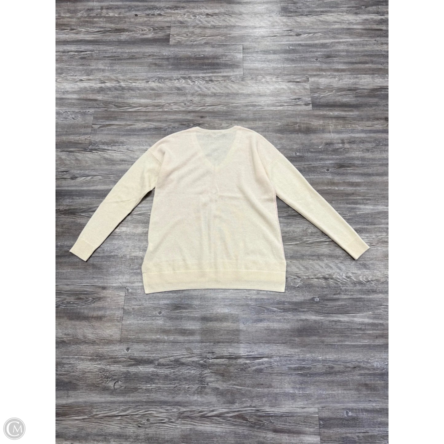 Sweater Cashmere By Vince In Cream & Pink, Size: Xs
