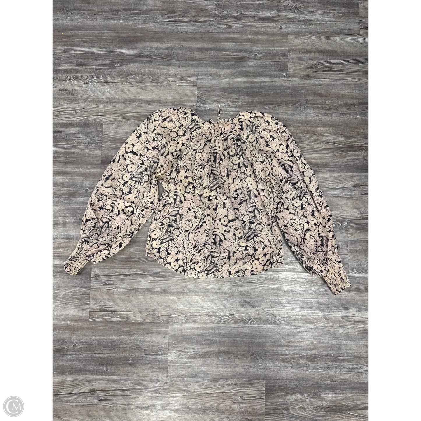 Top Long Sleeve By Anthropologie In Floral Print, Size: S