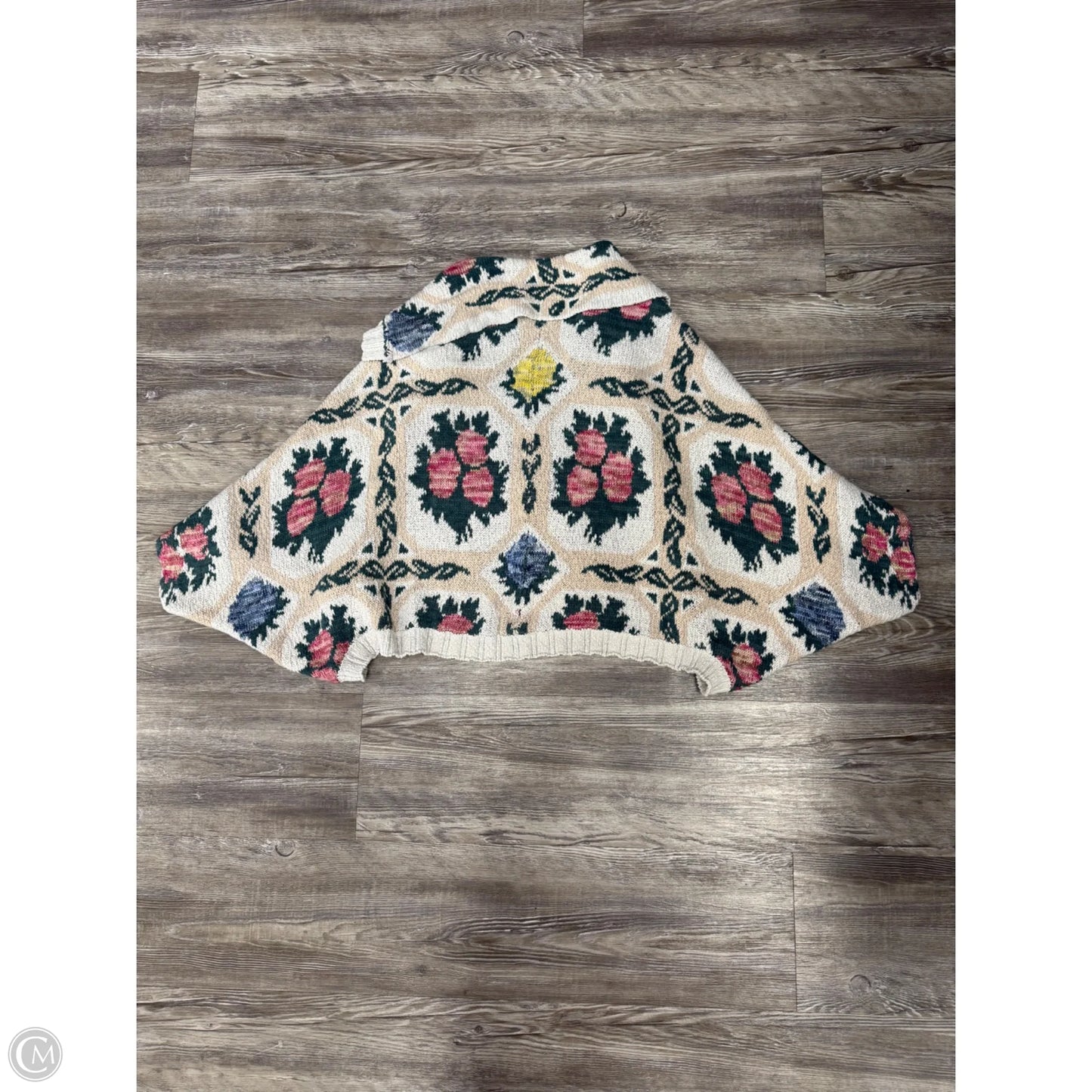 Sweater Cardigan By Anthropologie In Grey & Red, Size: Xs