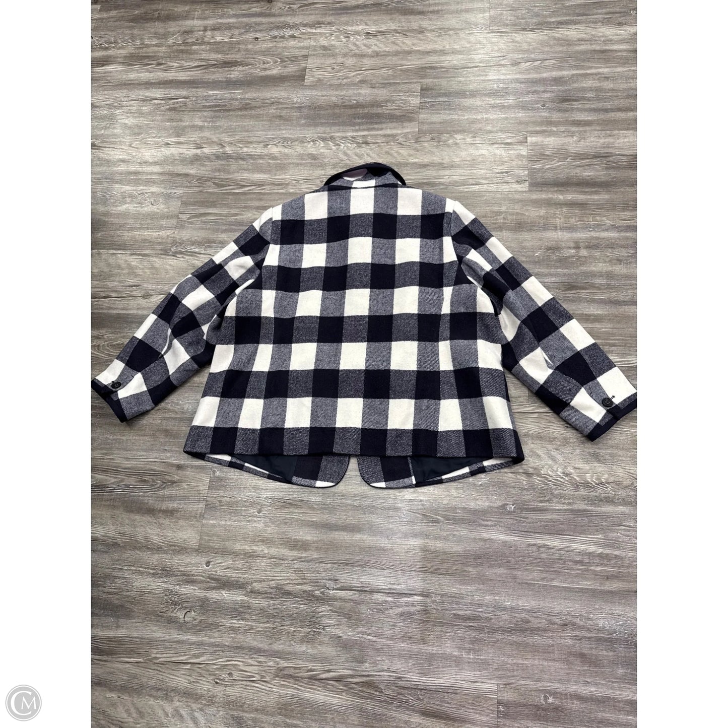 Coat Parka By Talbots In Blue & White, Size: 30