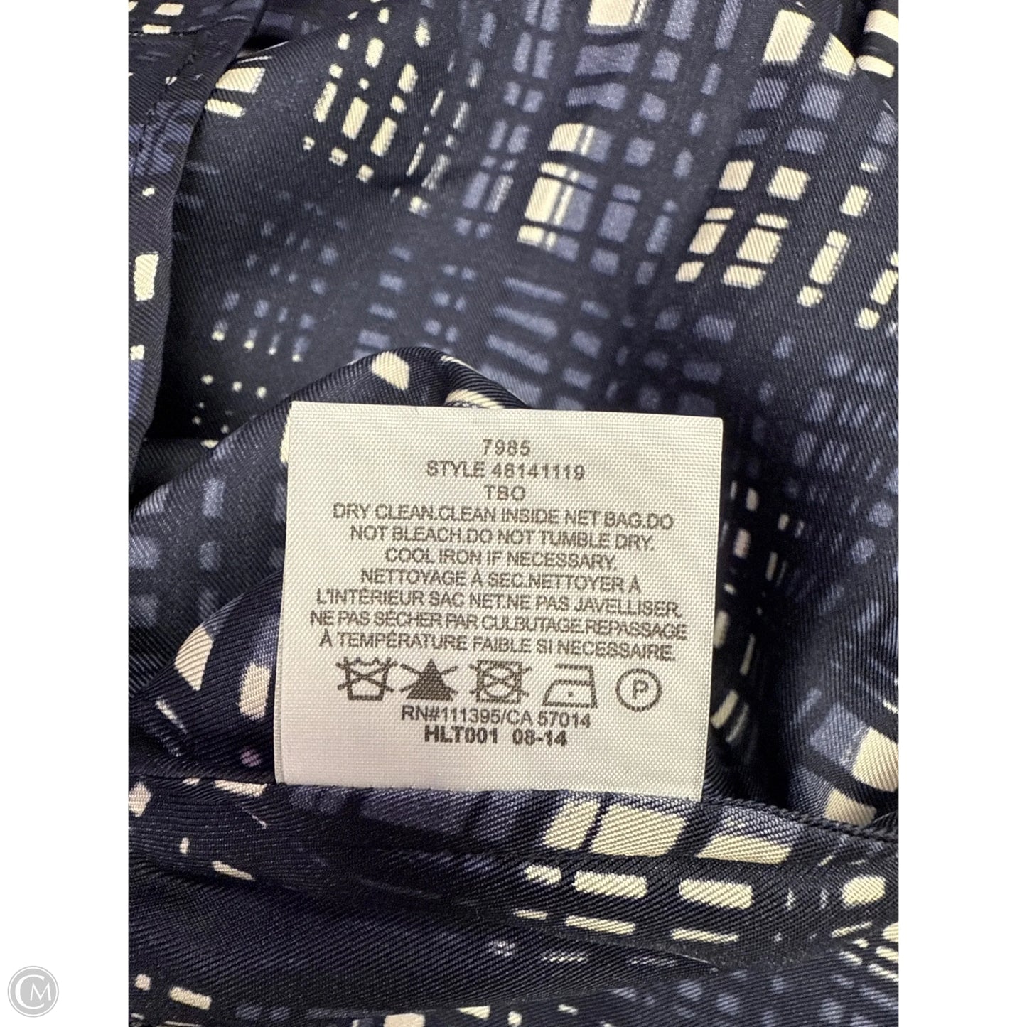 Top Long Sleeve Designer By Tory Burch In Blue & White, Size: 10