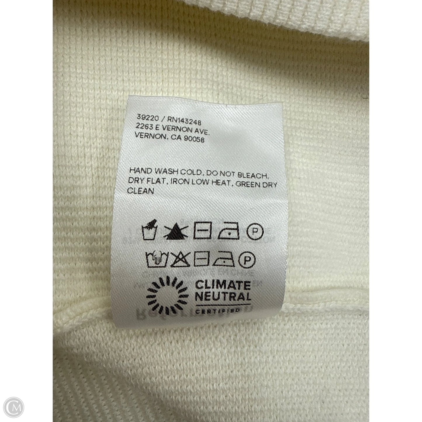 Top Sleeveless By Reformation In White, Size: M