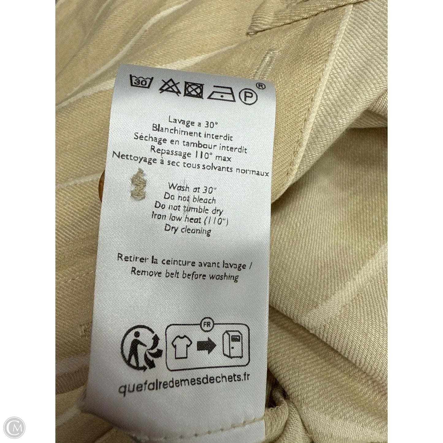 Dress Casual Midi By Sezane In Tan & White, Size: 4