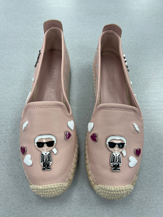 Pink Shoes Heels Platform Karl Lagerfeld, Size 8