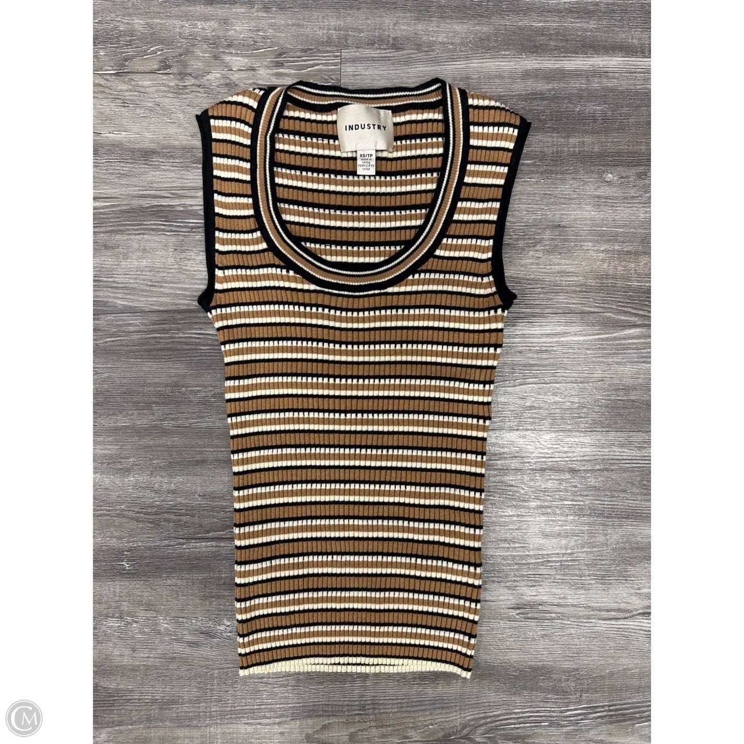 Top Sleeveless By Industry In Striped Pattern, Size: Xs