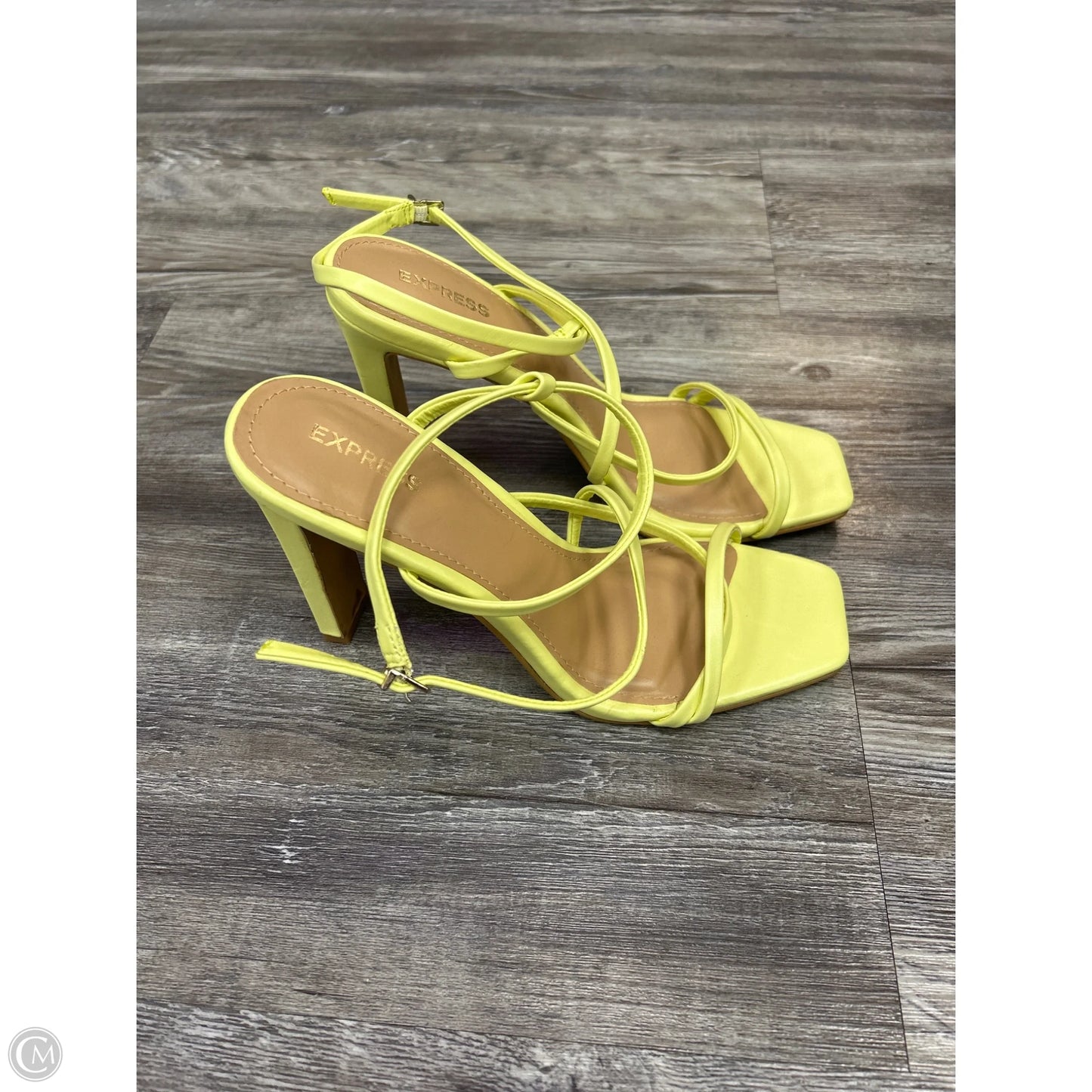 Shoes Heels Stiletto By Express In Yellow, Size: 8