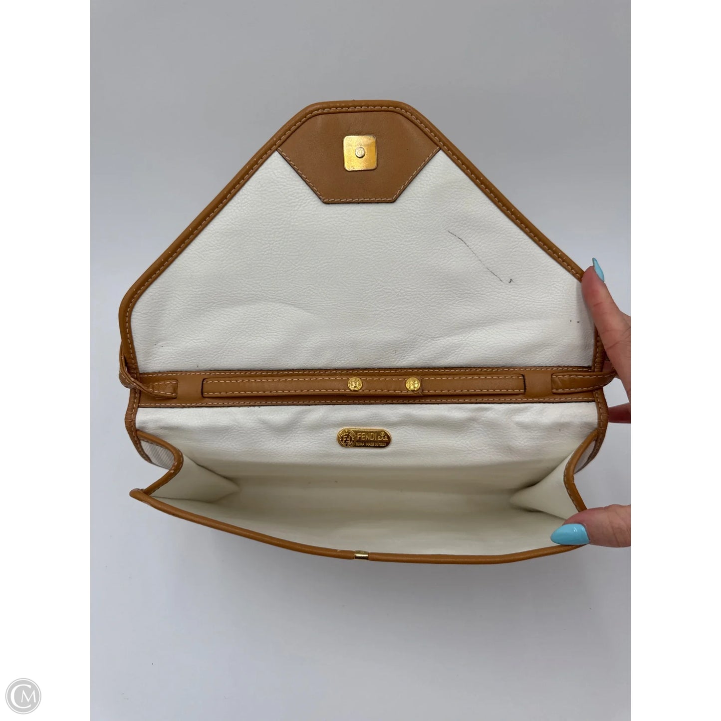 Clutch Luxury Designer By Fendi, Size: Medium