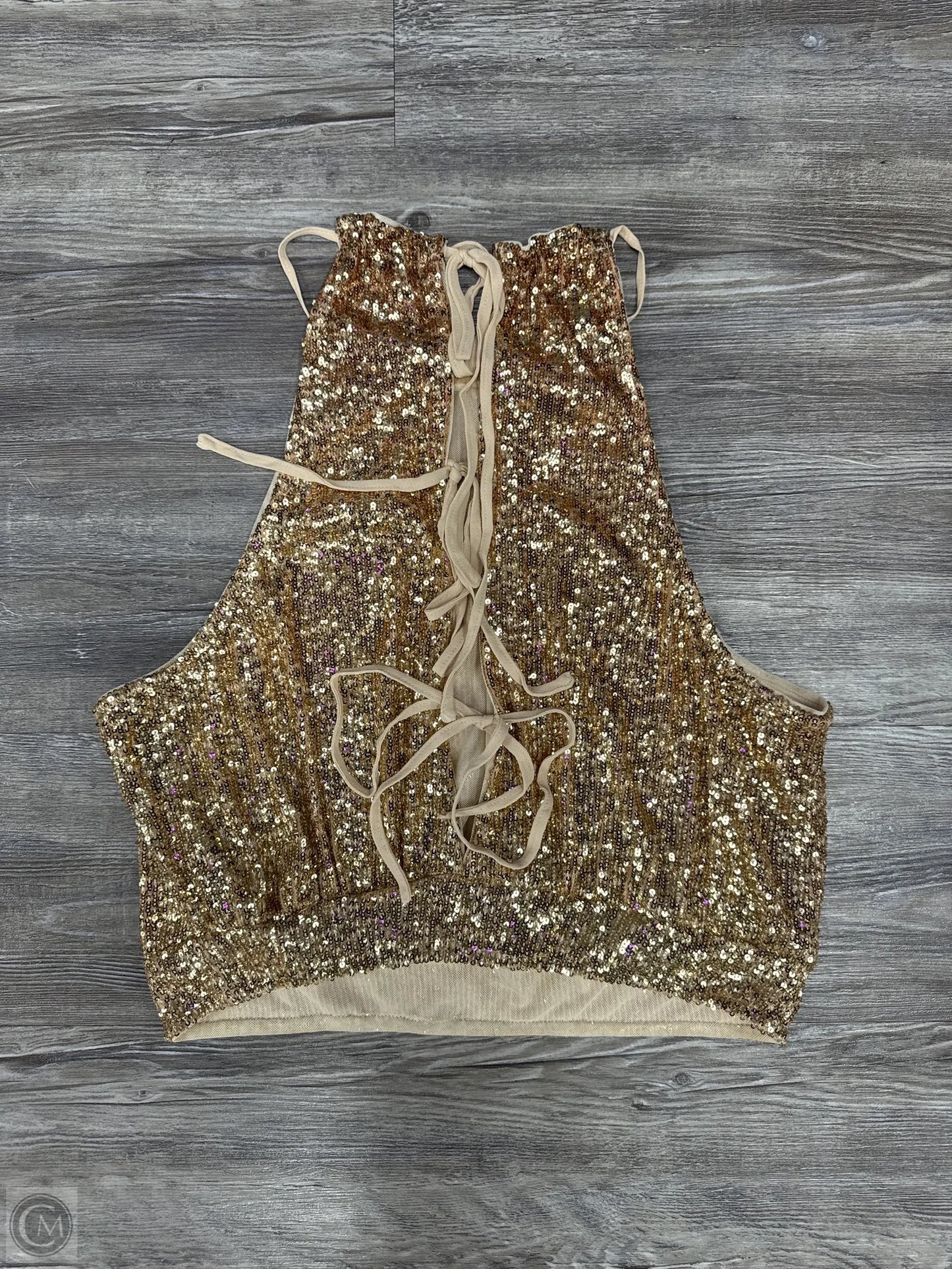 Top Sleeveless By Free People In Gold, Size: L