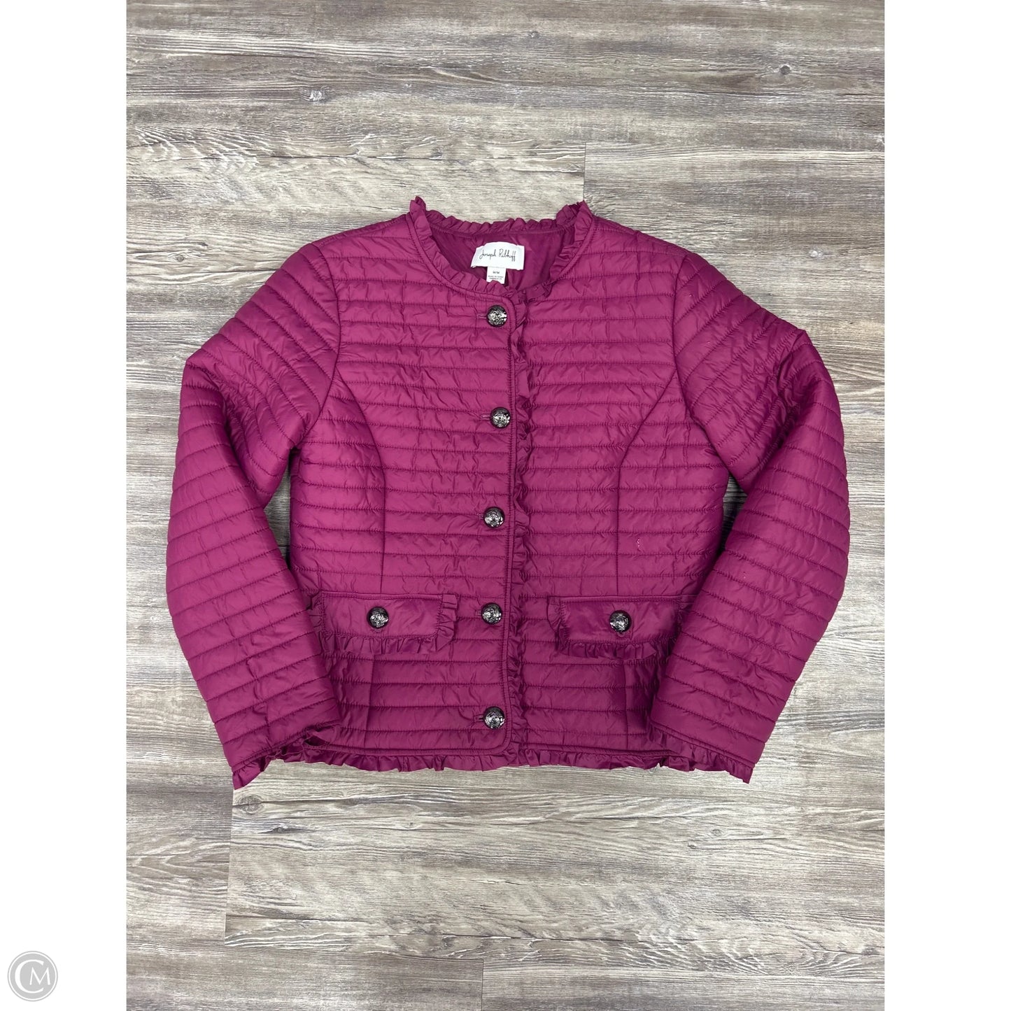 Coat Puffer & Quilted By Joseph Ribkoff In Purple, Size: M