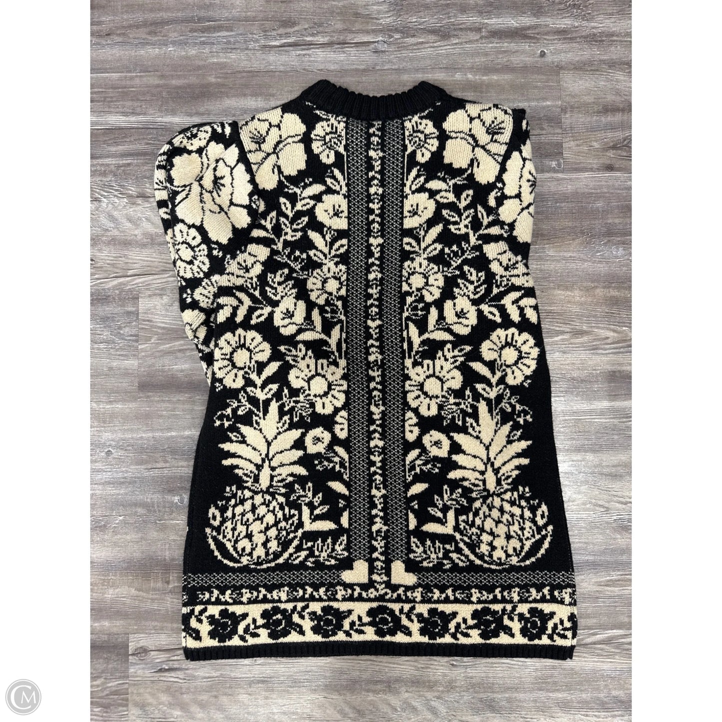 Dress Sweater By Anthropologie In Black & Tan, Size: Xl