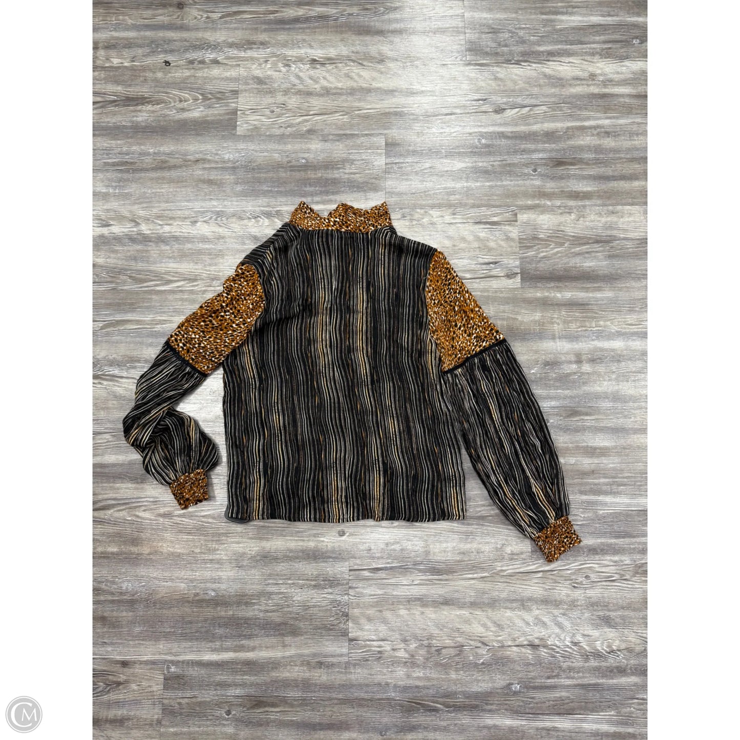 Top Long Sleeve By Conditions Apply In Black & Brown, Size: Xs