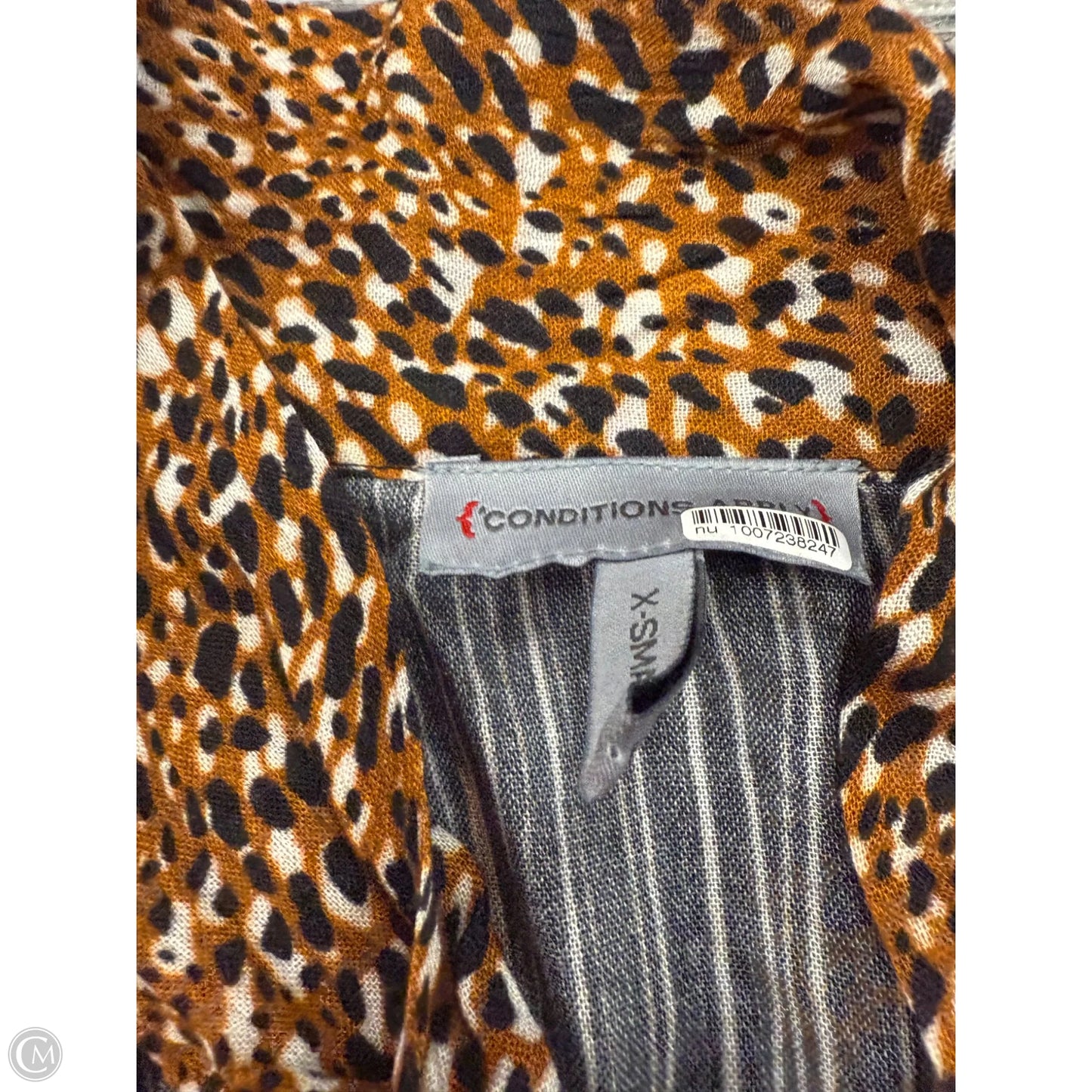 Top Long Sleeve By Conditions Apply In Black & Brown, Size: Xs