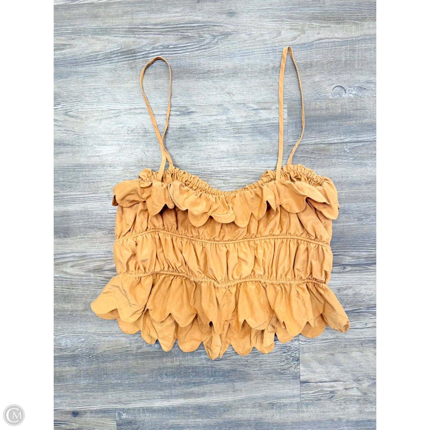 Top Sleeveless Designer By Loeffler Randall In Tan, Size: M