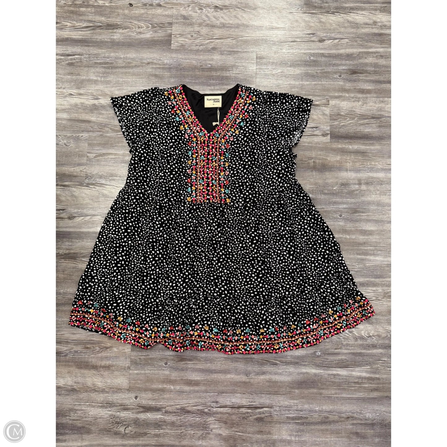 Dress Casual Short By Savanna Jane In Polkadot Pattern, Size: 3x