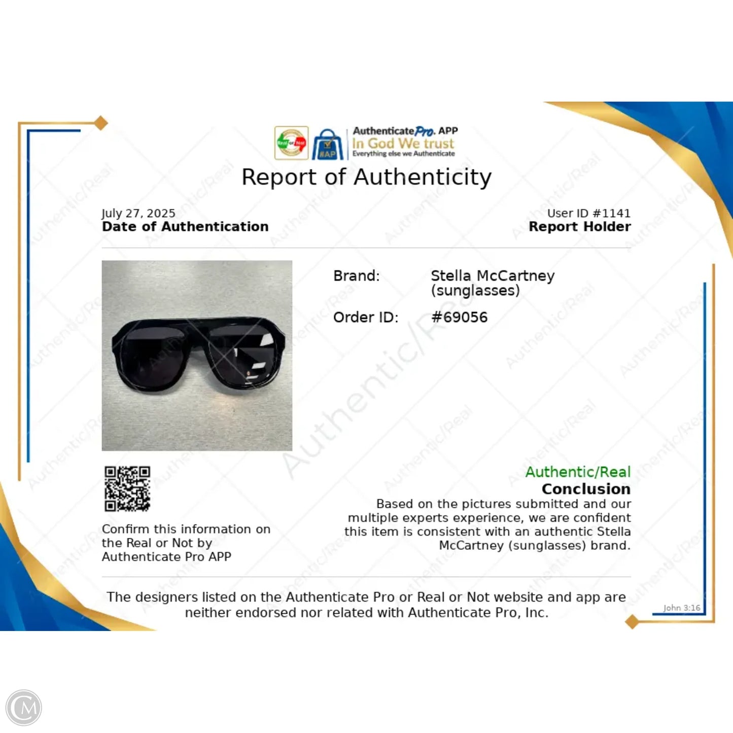 Sunglasses Luxury Designer By Stella Mccartney