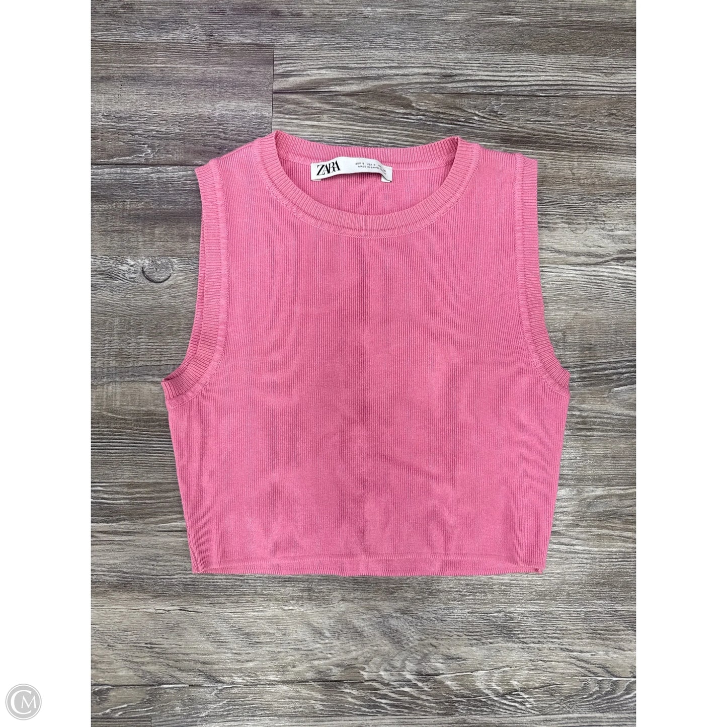 Top Sleeveless By Zara In Pink, Size: S