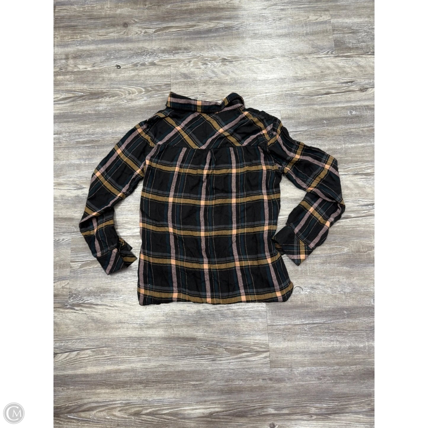 Top Long Sleeve By Rails In Plaid Pattern, Size: Xs
