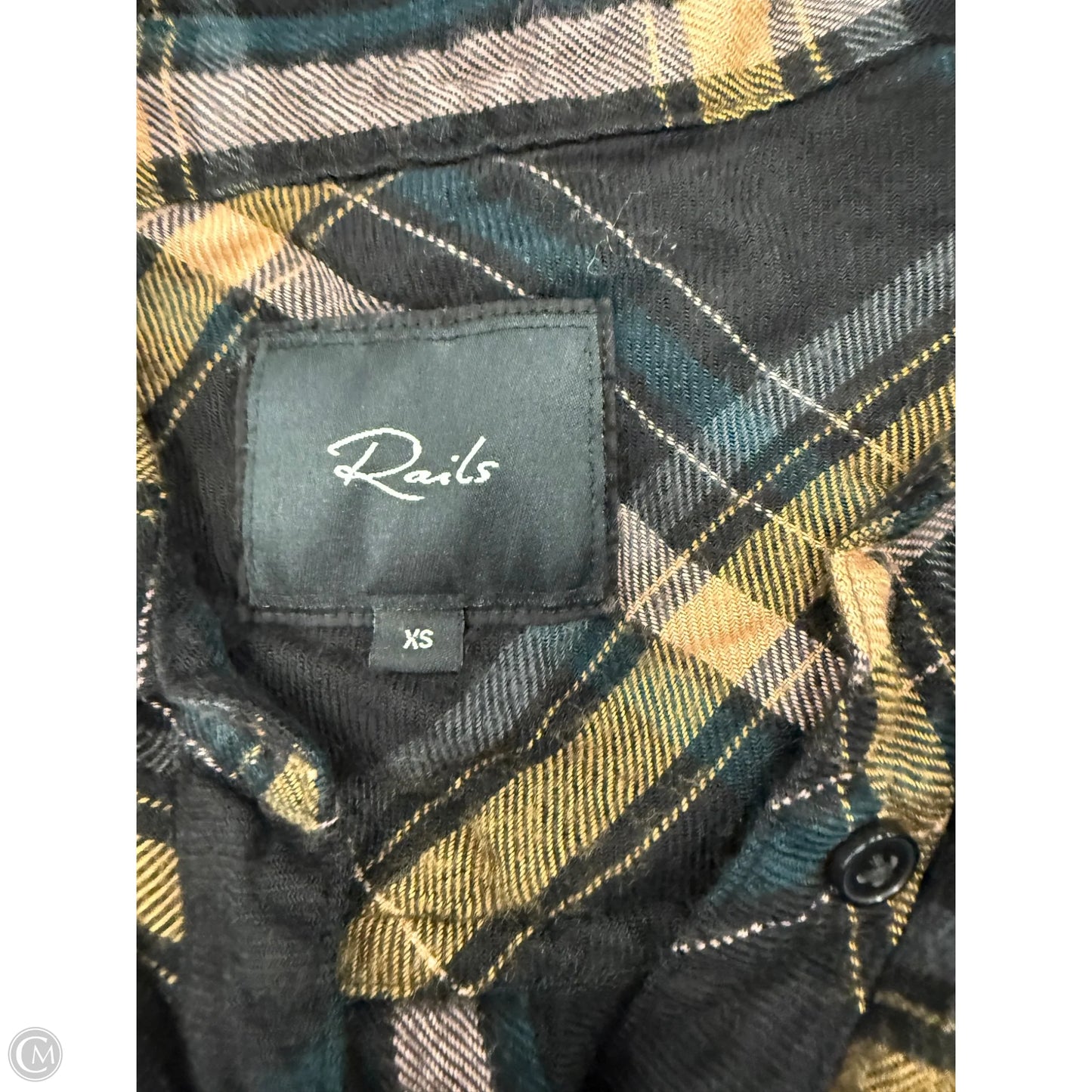 Top Long Sleeve By Rails In Plaid Pattern, Size: Xs