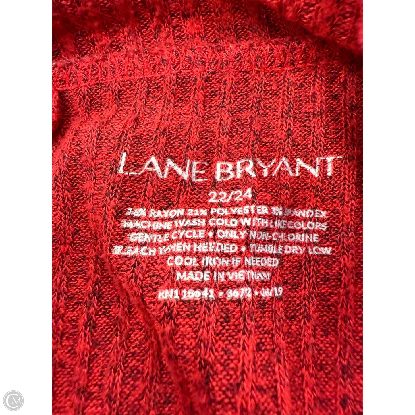 Sweater By Lane Bryant In Red, Size: 3x