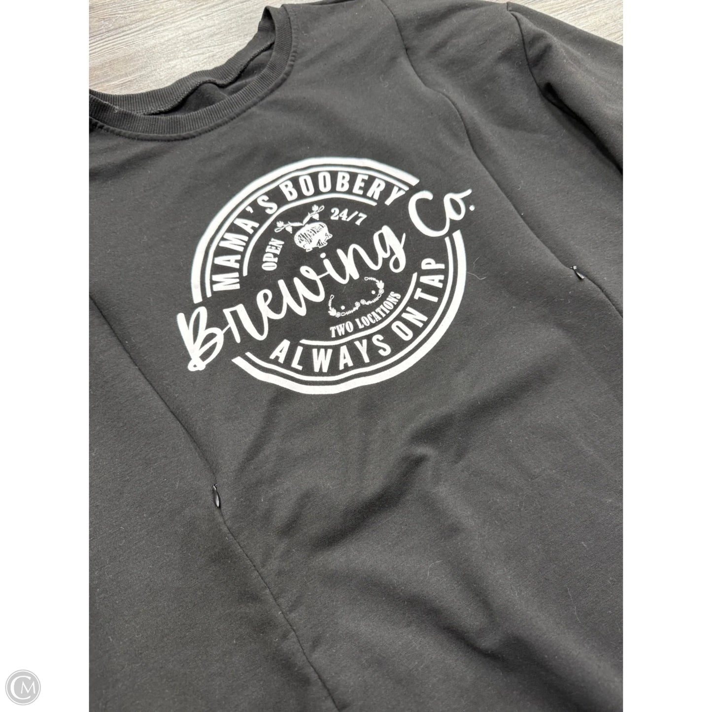 Sweatshirt Collar By Mamas Boobery In Black, Size: Xl