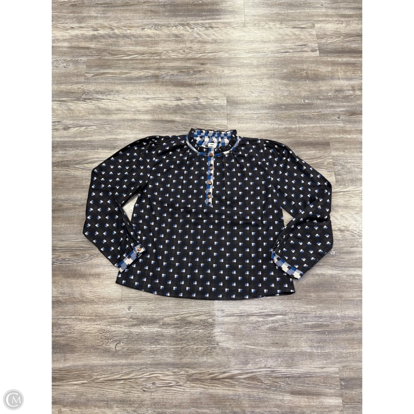 Top Long Sleeve By Warm In Blue & White, Size: Xs