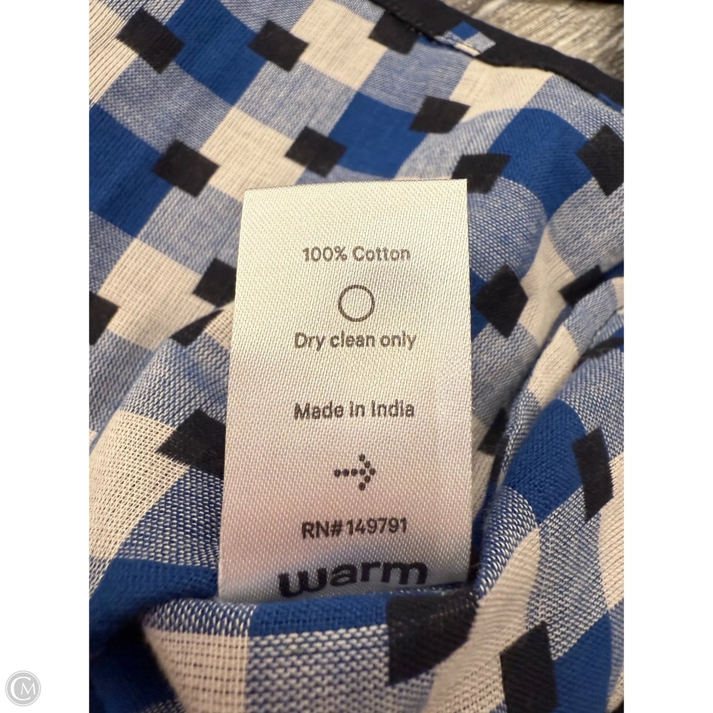 Top Long Sleeve By Warm In Blue & White, Size: Xs