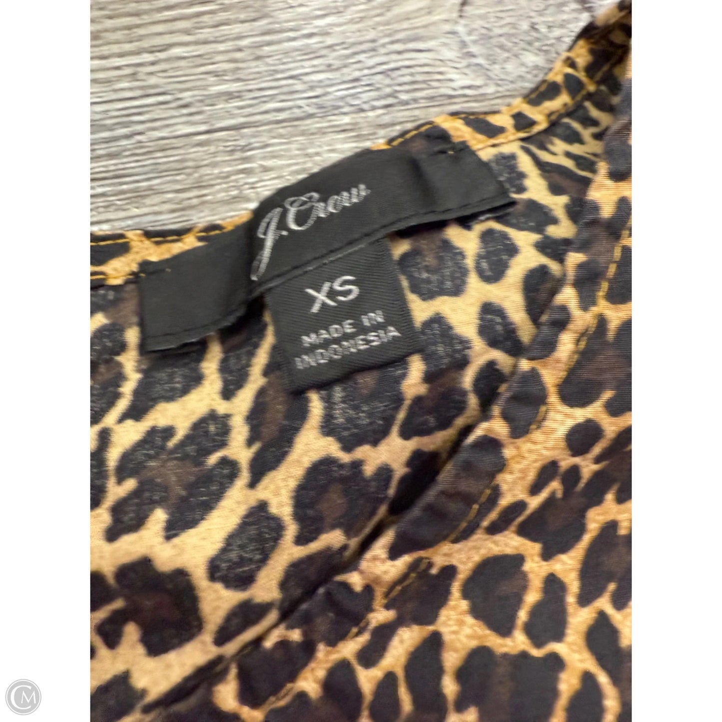 Top Short Sleeve By J. Crew In Animal Print, Size: Xs
