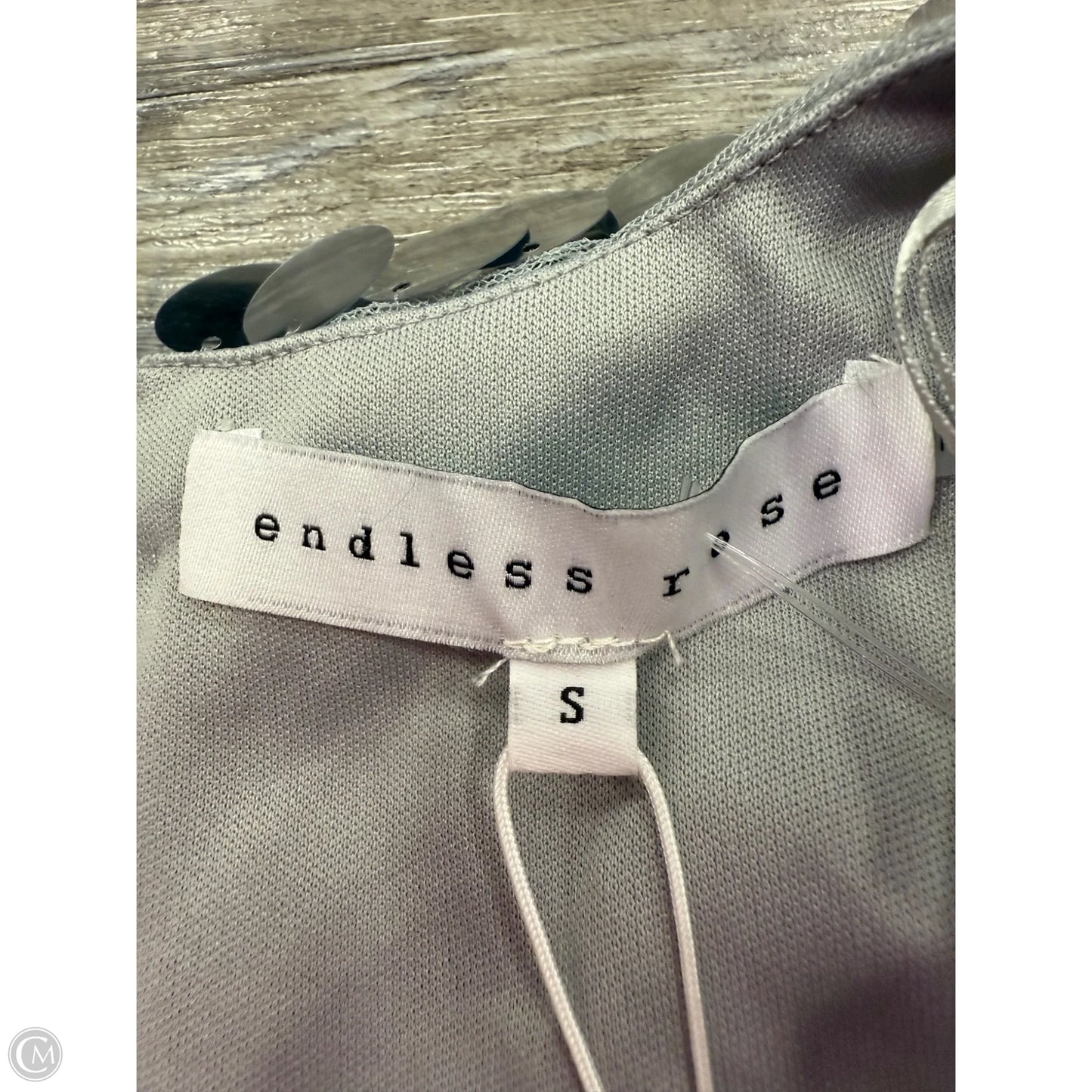 Top Short Sleeve By Endless Rose In Silver, Size: S