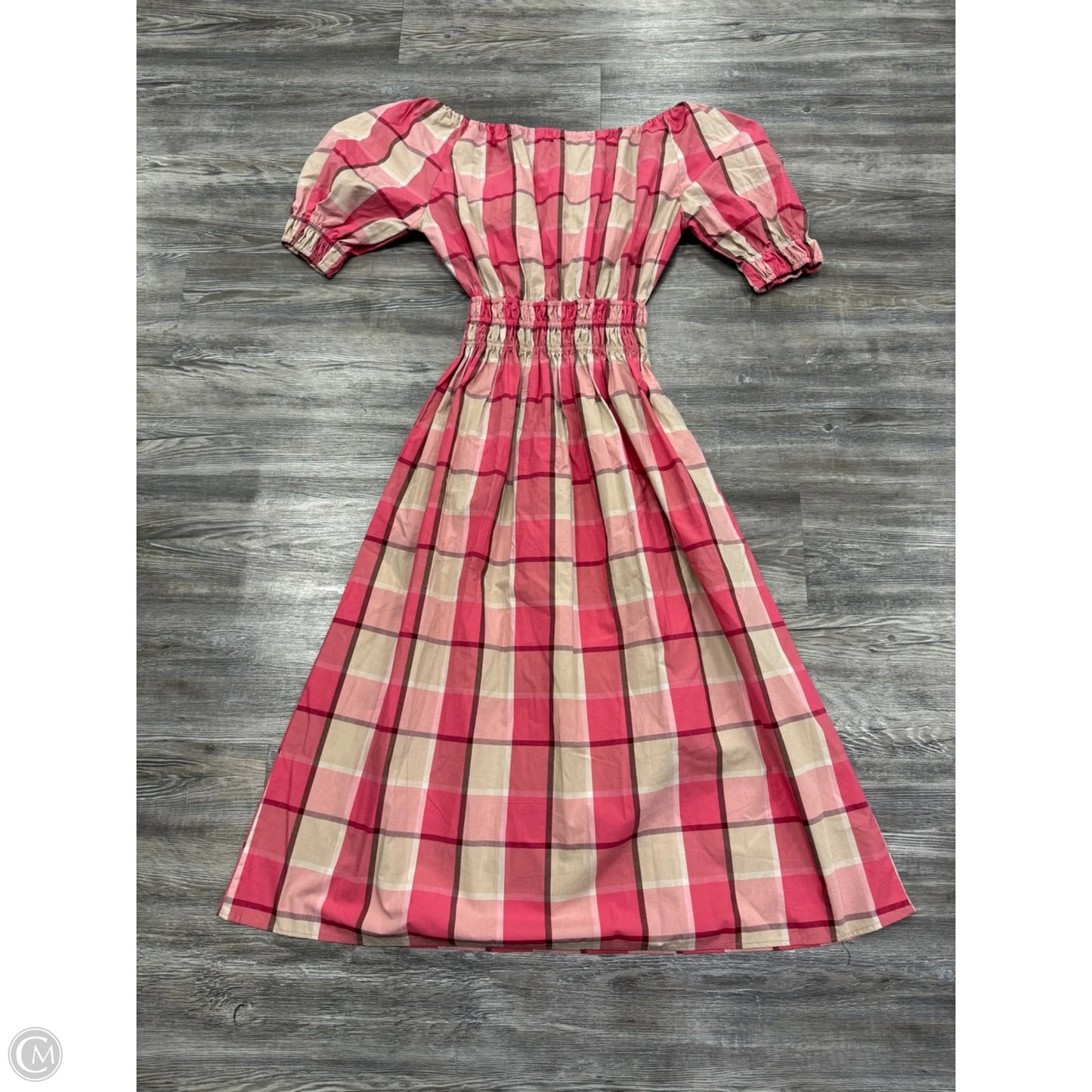Dress Casual Midi By Never a Wall Flower In Plaid Pattern, Size: Xs