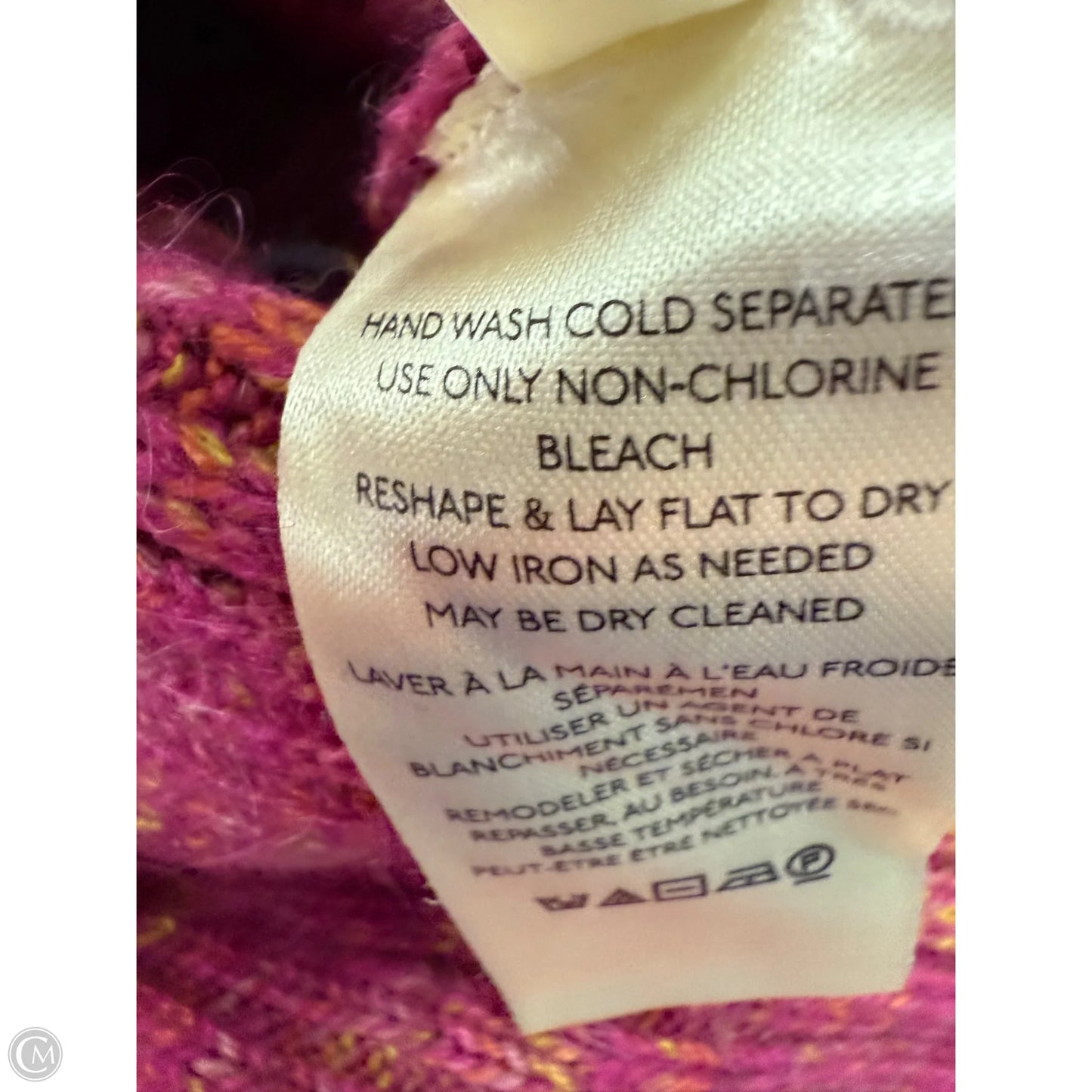 Sweater Short Sleeve By Free People In Pink & Yellow, Size: M