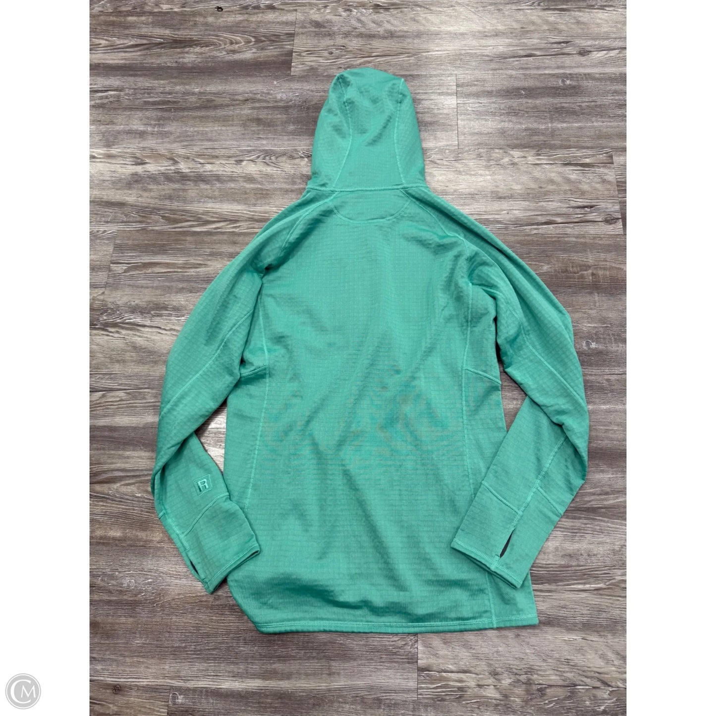 Athletic Sweatshirt Hoodie By Patagonia In Teal, Size: L