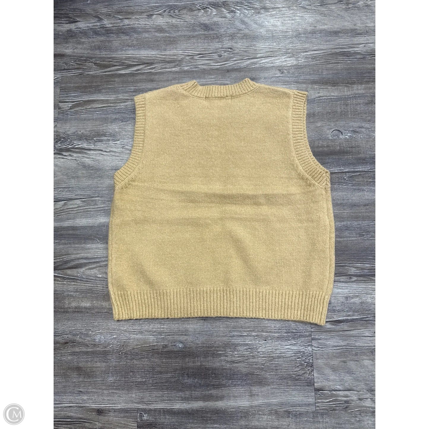 Sweater Short Sleeve By Carly Jean In Tan, Size: M