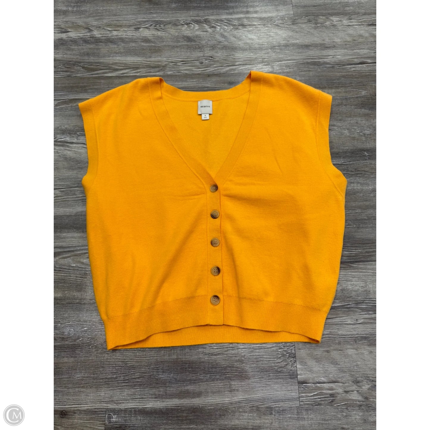 Sweater Short Sleeve By Maeve In Orange, Size: M