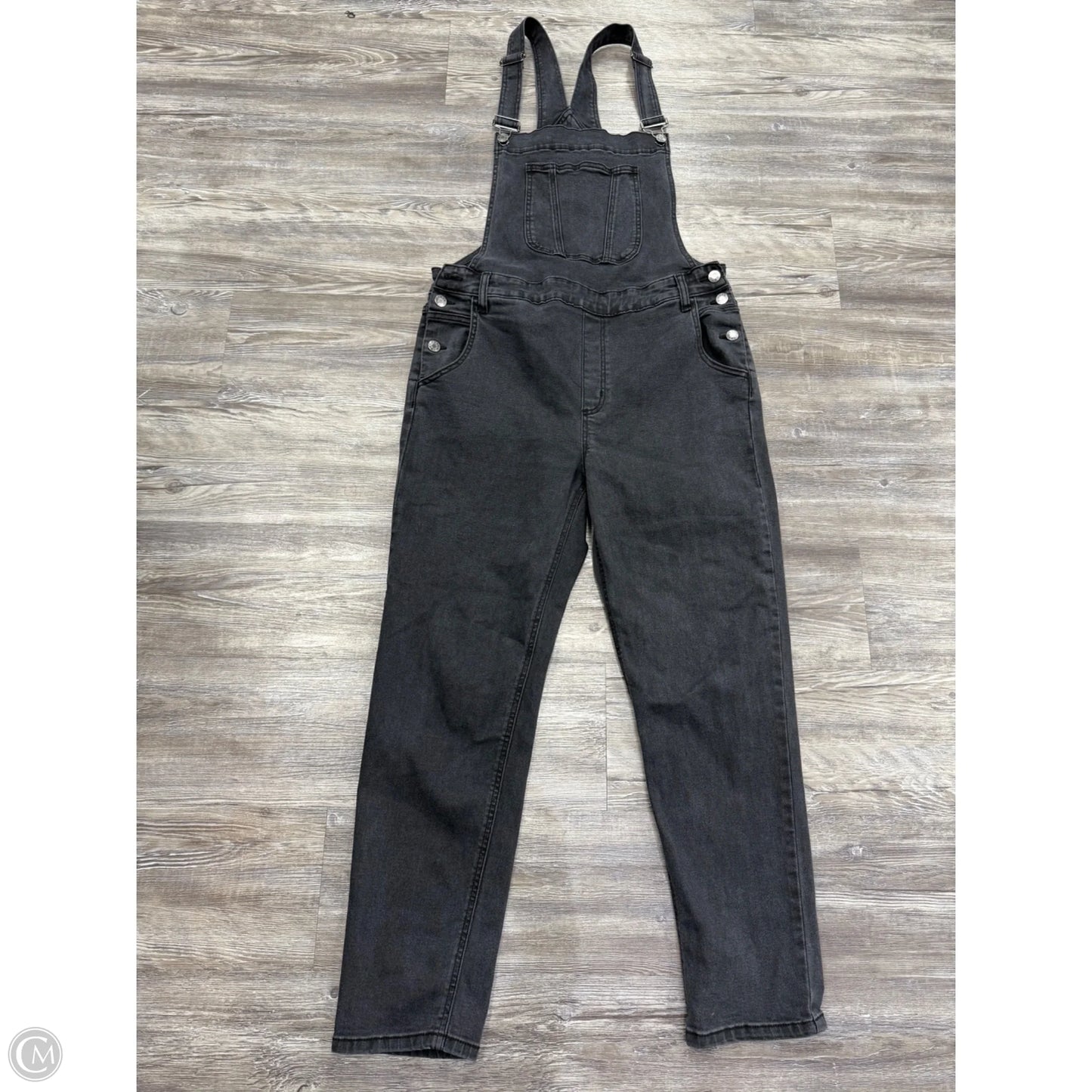 Overalls By Carly Jean In Black Denim, Size: Xl