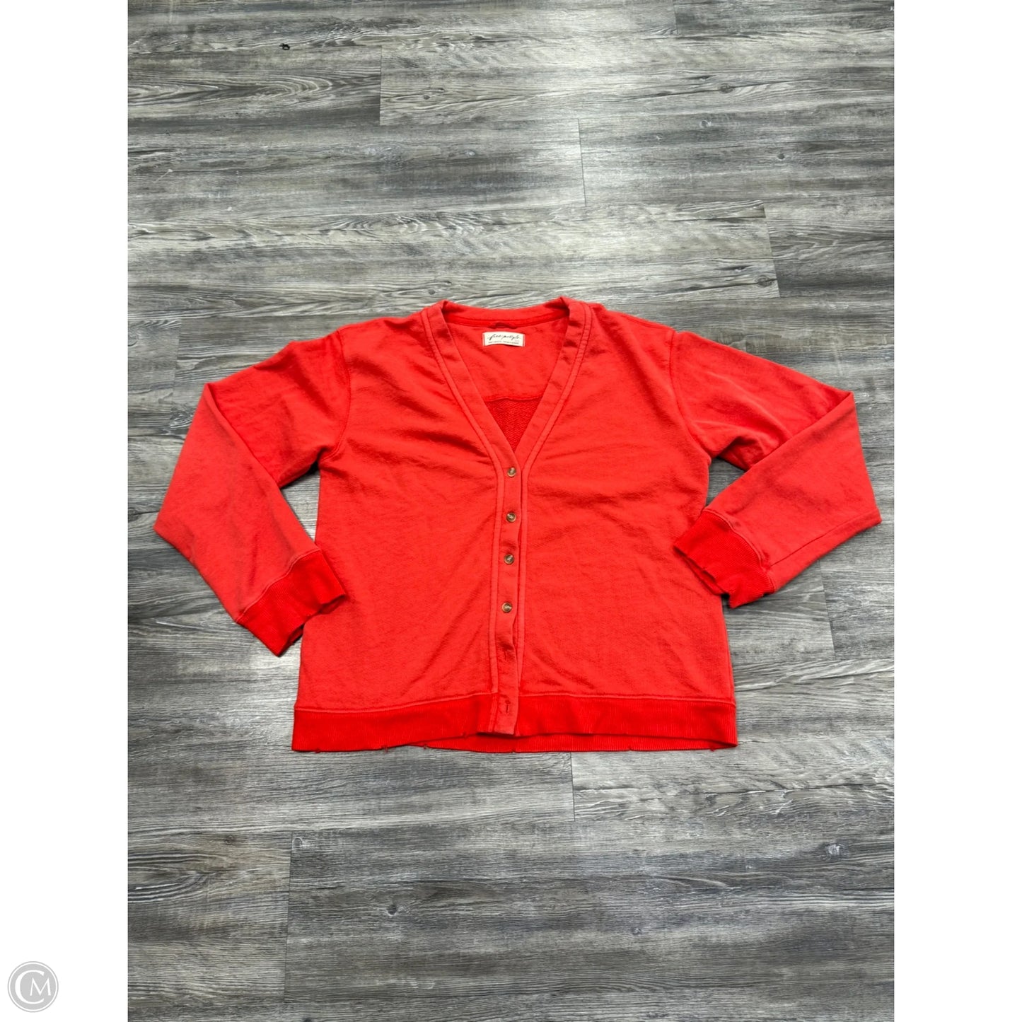 Sweater Cardigan By Free People In Red, Size: M