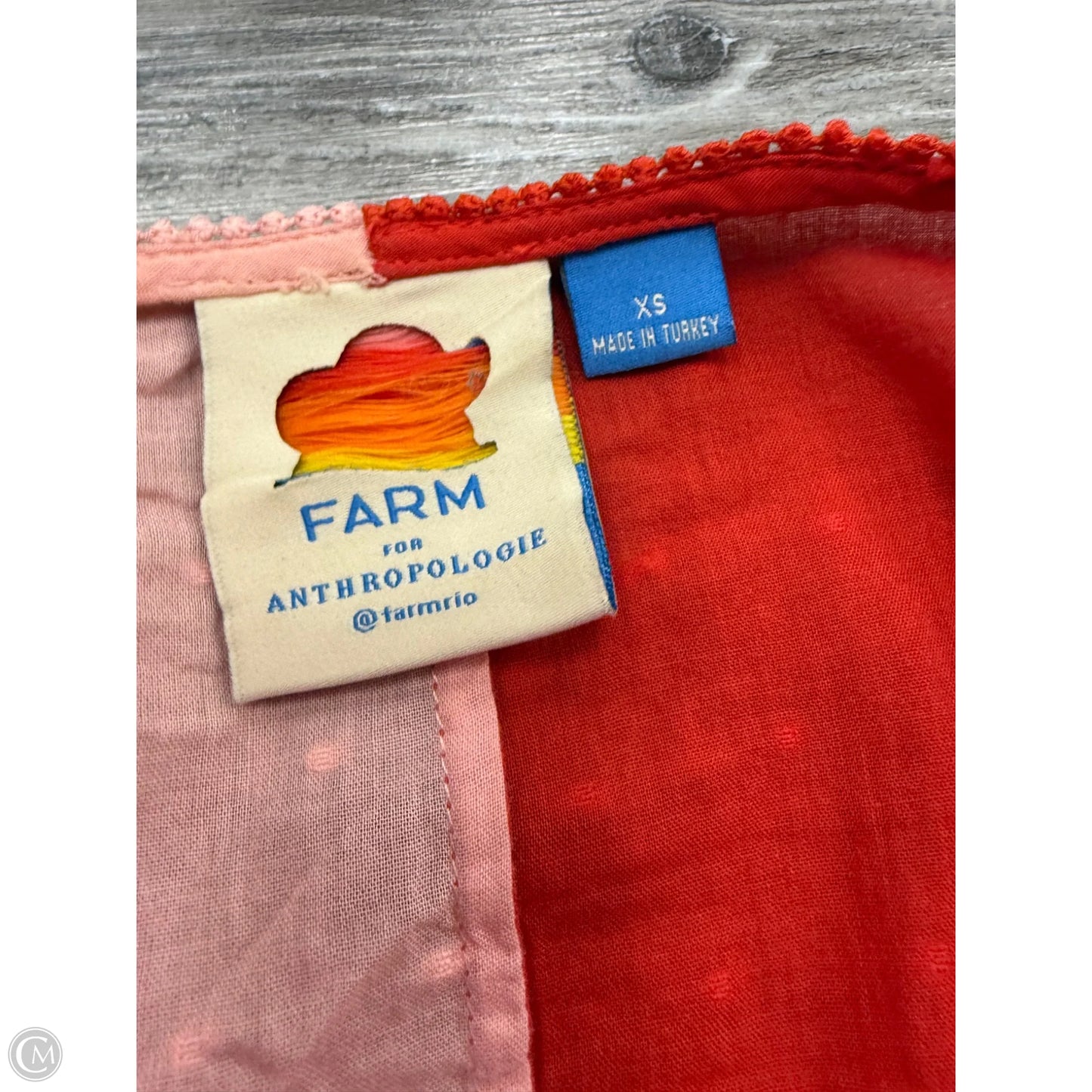 Top Long Sleeve By Farm Rio In Pink & Red, Size: Xs