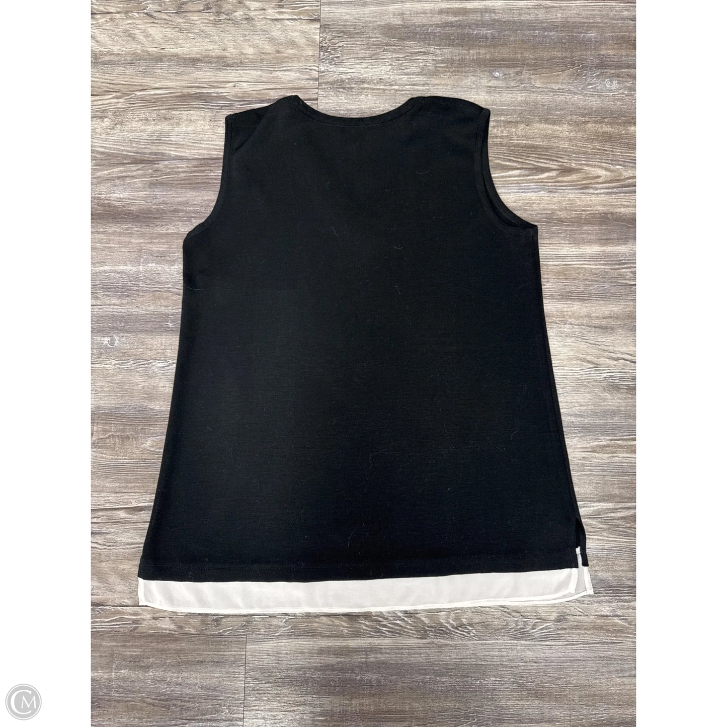 Top Sleeveless By Ming Wang In Black & White, Size: S/M