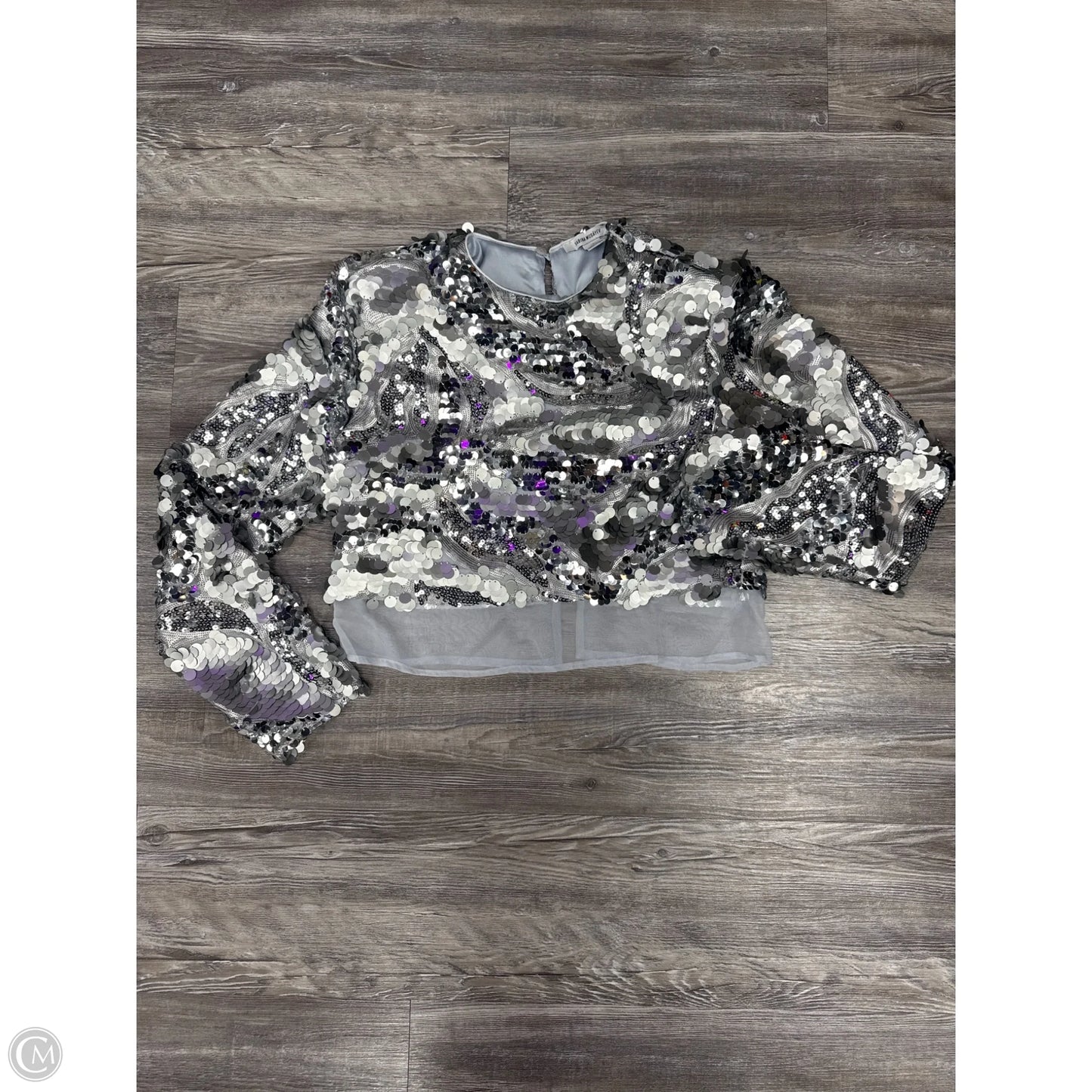 Top Long Sleeve By Sabina Musayev In Silver, Size: S