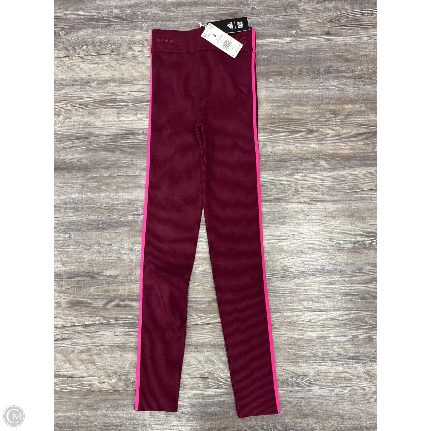 Pants Leggings By Adidas In Maroon, Size: S