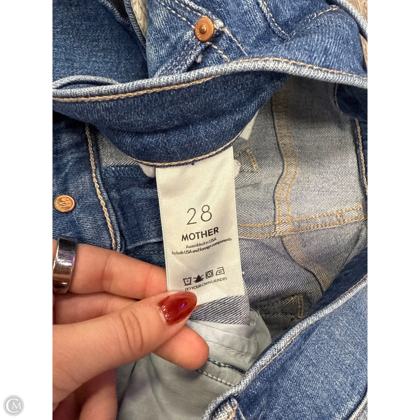 Skirt Designer By Mother In Blue Denim, Size: 6